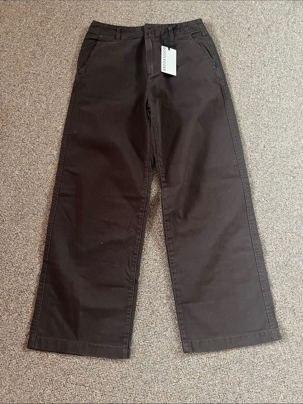 Bootlegger Brown Wide-Leg Khaki — Classic High-Rise Fit